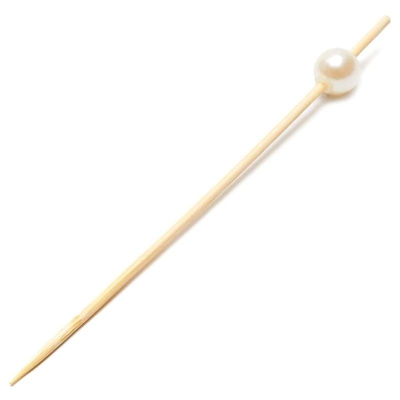 Okuna Outpost Toothpicks for Appetizers - 4.7 in, White Pearl, 150 Count - Bamboo Skewers for Cocktail Picks & Party Supplies - Image 5